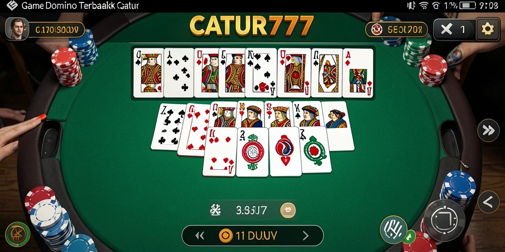 Tampilan gameplay seru dan penuh strategi dalam CATUR777.