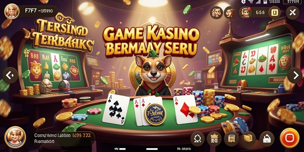 Screenshot utama F7F7 menampilkan gameplay seru di Kasino.