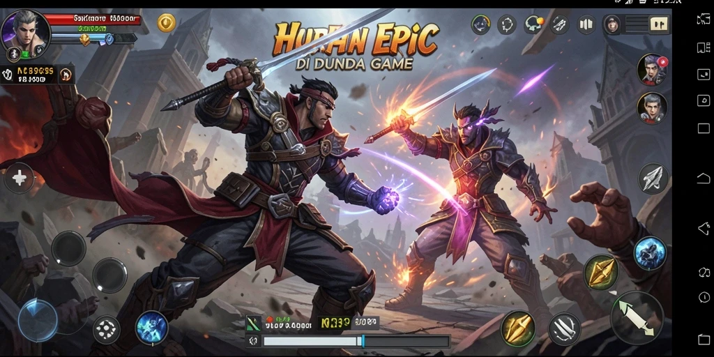 Screenshot gameplay KAKRP memperlihatkan pertarungan seru dengan karakter unik.