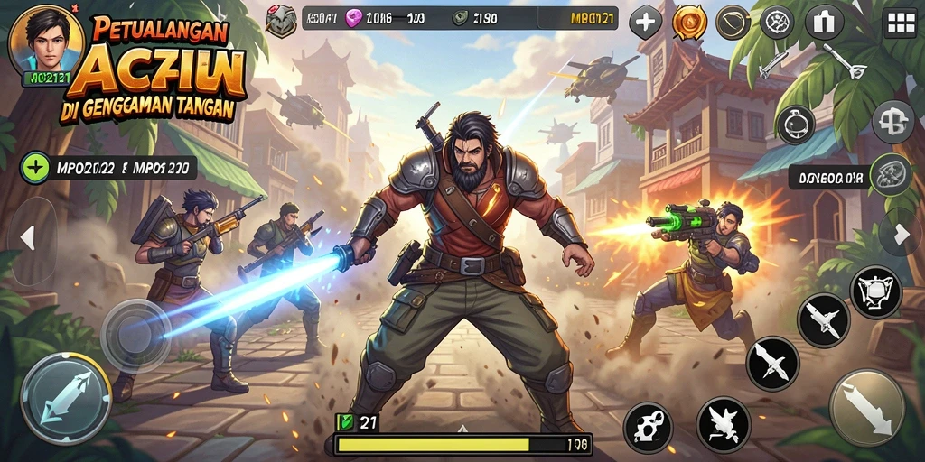 Tampilan aksi mendebarkan dari gameplay MPO2121 saat pertarungan berlangsung.