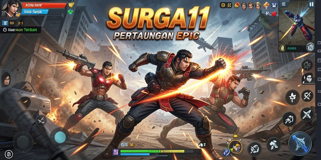 Tampilan gameplay dari SURGA11 yang penuh aksi dan mendebarkan.